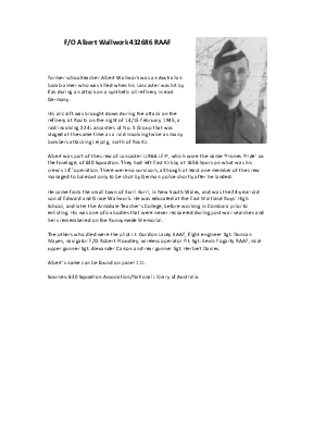 A preview of a PDF biography for Wallwork, Albert